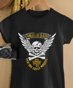 Fear The Bones Angel Of Death Jolly Rogers Navy Midshipmen Shirt
