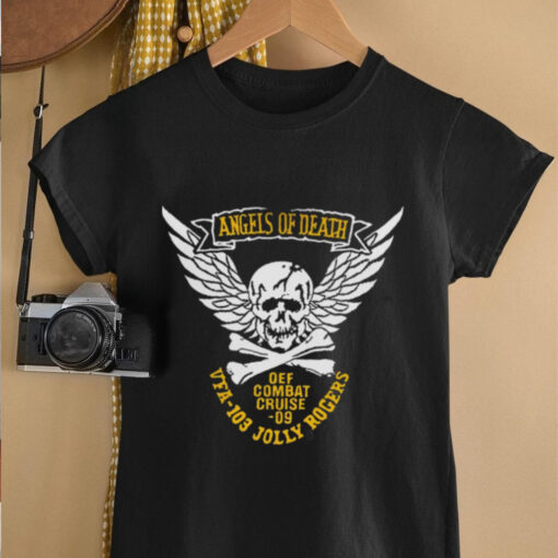 Fear The Bones Angel Of Death Jolly Rogers Navy Midshipmen Shirt