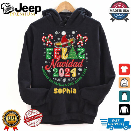 Feliz Navidad 2024, Juntos En Familia Con Amor Y Paz, Spanish Merry Christmas Shirt