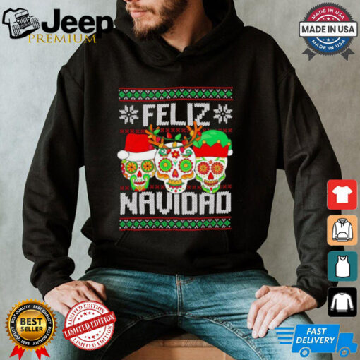 Feliz Navidad Sugar Skulls  Christmas shirt