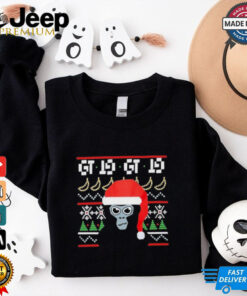 Festive Monke Claus Ugly Holiday Christmas T Shirts