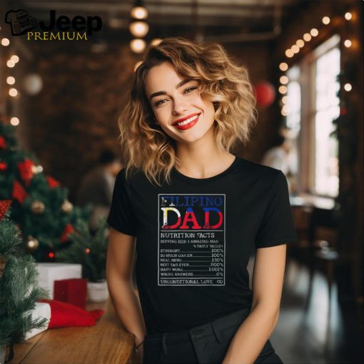 Filipino Dad Nutrition Facts Philippines Fathers Day A T Shirt