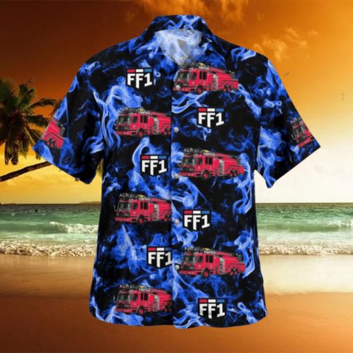 Fire Dept Hawaiian Shirt Surf Gift Beach