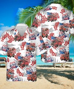 Fire Truck 4th Of July Hawaiian Shirt