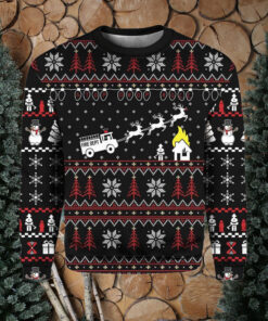 Firefighter Fire Ugly Christmas Sweater