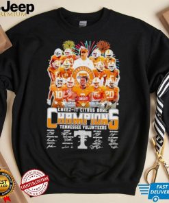 Fireworks 2023 Cheez It Citrus Bowl Champions Tennessee Volunteers signatures shirt