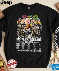Fireworks Boston Bruins 100th anniversary 1924 2024 thank you for the memories shirt