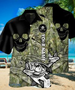 Fishing Lover Skull Personalized Hawaiian Shirt Style Gift