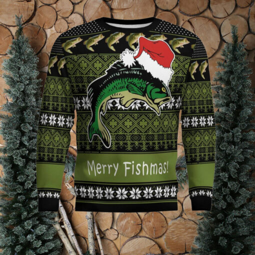 Fishing Merry Fishmas Ugly Christmas Sweater