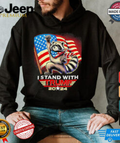 Fist racoon I stand with Trump us flag Shirt