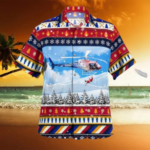 Flagler County Florida Flagler County Fire Rescue (FCFR) Helicopter – ‘Fireflight’ Christmas Hawaiian Shirt