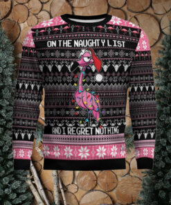 Flamingo Naughty List Ugly Christmas Sweater