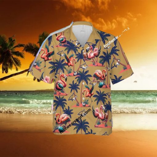 Flamingo Play Football Montana State Bobcats 3D Hawaiian Shirt For Men And Women