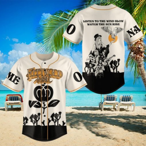Fleetwood Mac Listen To The Wind Blow Watch The Sun Rise Custom Baseball Jersey