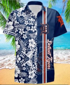 Floral Elegance Detroit Tigers Hawaiian Shirt