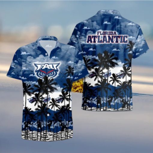 Florida Atlantic Owls Palms Tree Hawaiian Shirt