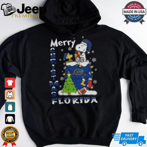 Florida Gators Snoopy And Woodstock Merry Christmas Shirt