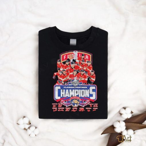 Florida Panthers 2023 2024 Stanley Cup Final Champions Players Signatures Shirt