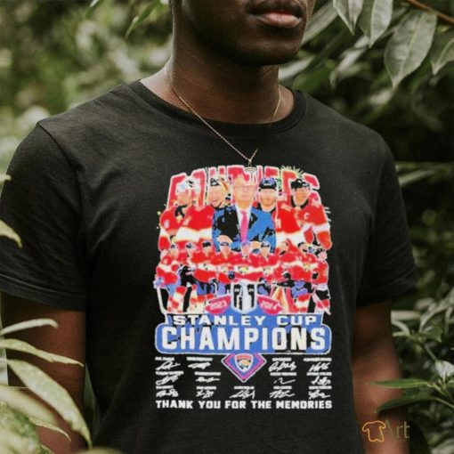 Florida Panthers 2024 Stanley Cup Champions Signature Shirt