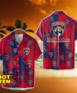 Florida Panthers Hawaiian Shirt 3D Vintage Coconut Pattern Beach Shirt