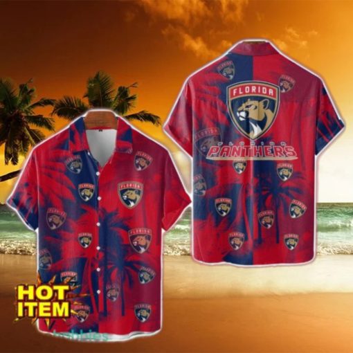 Florida Panthers Hawaiian Shirt 3D Vintage Coconut Pattern Beach Shirt