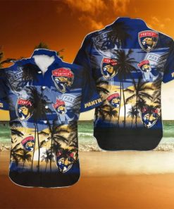 Florida Panthers NHL Hawaii Coconut And Logo Full Printed Hawaiian Shirt