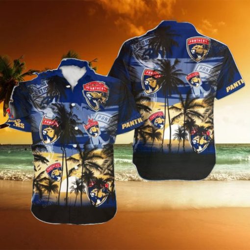 Florida Panthers NHL Hawaii Coconut And Logo Full Printed Hawaiian Shirt