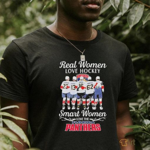 Florida Panthers Real Women Love Hockey Smart Women Love The 2024 Stanley Cup Champions Signatures Shirt