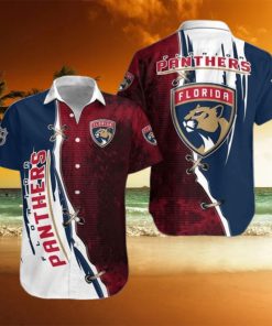 Florida Panthers Red Blue White Hawaiian Shirt Style Gift