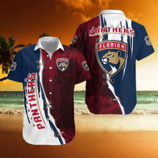 Florida Panthers Red Blue White Hawaiian Shirt Style Gift