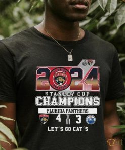 Florida Panthers Win 4 3 Oilers 2024 Stanley Cup Champions Final Score Shirt