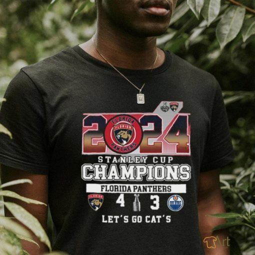 Florida Panthers Win 4 3 Oilers 2024 Stanley Cup Champions Final Score Shirt