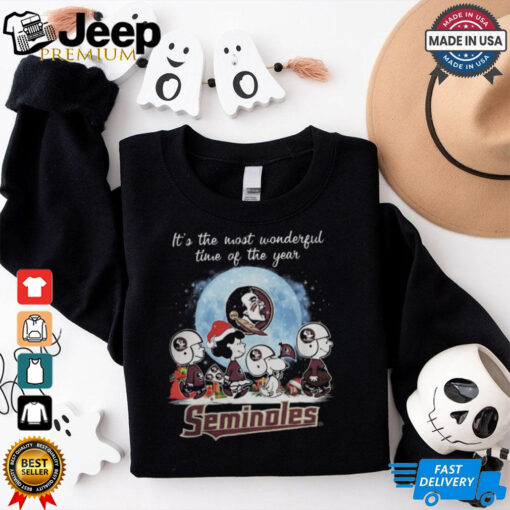 Florida State Seminoles It The Most Wonderful Time Of The Year Peanut Characters Christmas Shirt