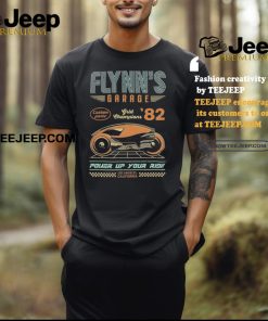 Flynn’s Garage Grid Champions 82 Power Up Your Ride Los Angeles California Shirt