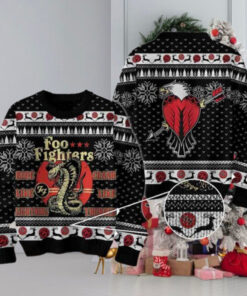 Foo Fighters Ride Like Lighting Christmas Sweater Chirstmas Gifts 2024 Xmas For Family And Friends Ugly Sweater