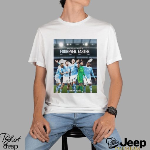 Football Congratulations To Man City On Becoming The First Men’s English Team To Win 4 League Titles In A Row Unisex T Shirt