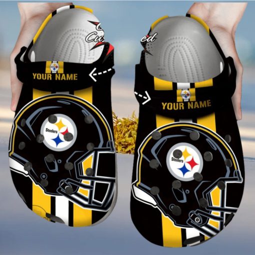 Football Personalized PSteelers Team Helmets Clog Shoes – Footwearelite Exclusive