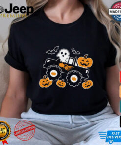 For Kids Boy Monster Truck Pumpkin Halloween T Shirt