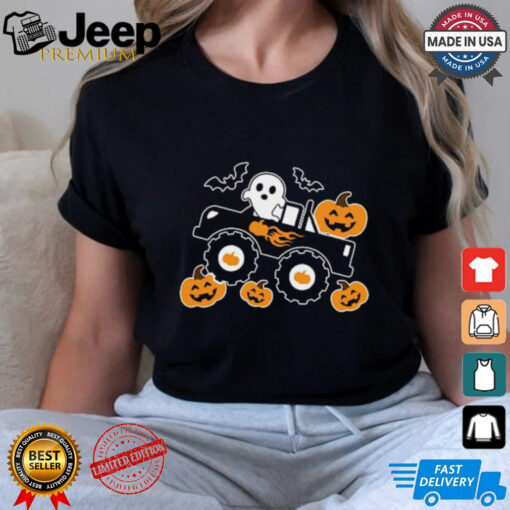 For Kids Boy Monster Truck Pumpkin Halloween T Shirt