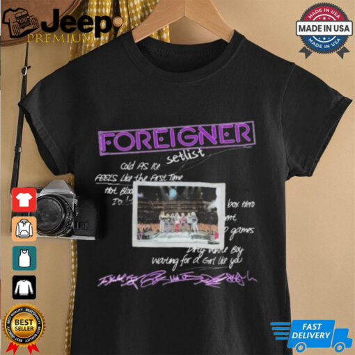 Foreigner Rock Music Setlist Waiting For A Girl Like You Shirt