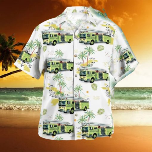 Fort Lauderdale Florida Fort Lauderdale Fire Rescue Engine 9S 1976 Ward Lafrance Hawaiian Shirt