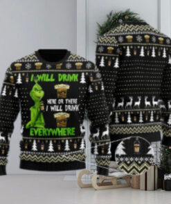 Forty Creek Grinch Will Drink Everywhere Ugly Sweater