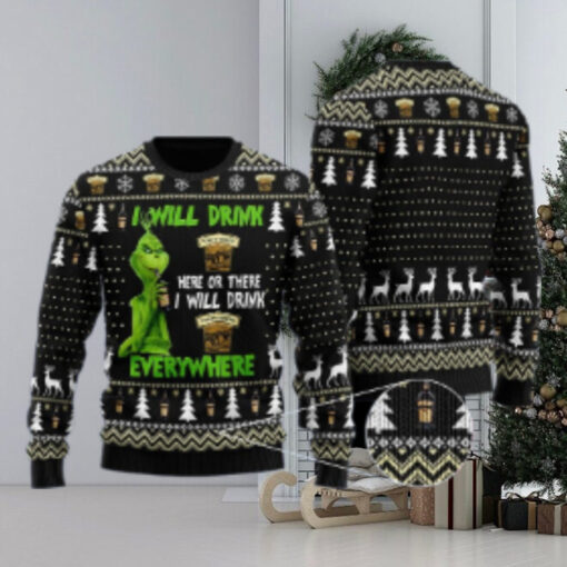 Forty Creek Grinch Will Drink Everywhere Ugly Sweater