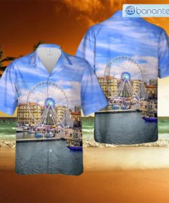 France Grande Roue De Marseille Ferris Wheel Tropical Beach Hawaiian Shirt