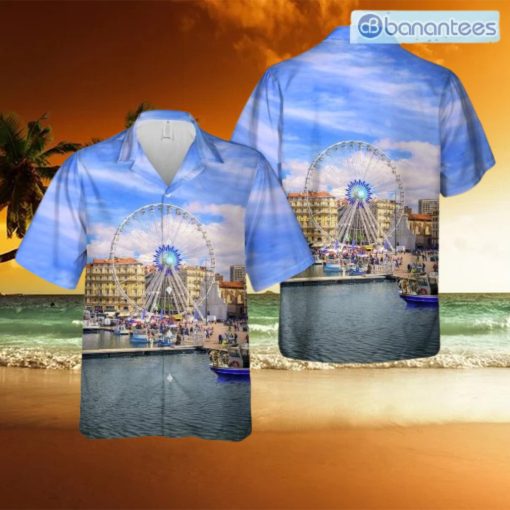 France Grande Roue De Marseille Ferris Wheel Tropical Beach Hawaiian Shirt