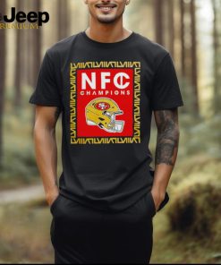 Francisco 49ers 2023 NFC Champions Helmet shirt