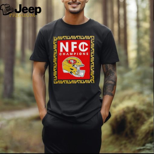 Francisco 49ers 2023 NFC Champions Helmet shirt