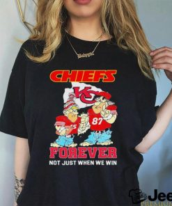 Fred Flintstone And Barney Rubble Kansas City Chiefs Forever Not Just When We Win Shirt