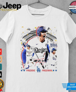 Freddie Freeman Los Angeles Dodgers World Series Champions signature graphic shirt