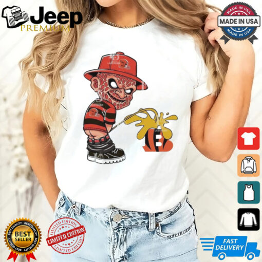 Freddy Krueger Cleveland Browns Piss On Cincinnati Bengals Halloween 2024 NFL Shirt